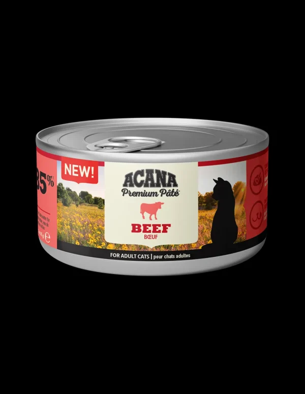acana cat 85gr lattina premium pate' manzo acwpcbel0085