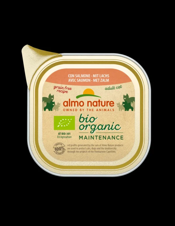 almo cat biorganic pate' vaschetta 85gr salmone 452