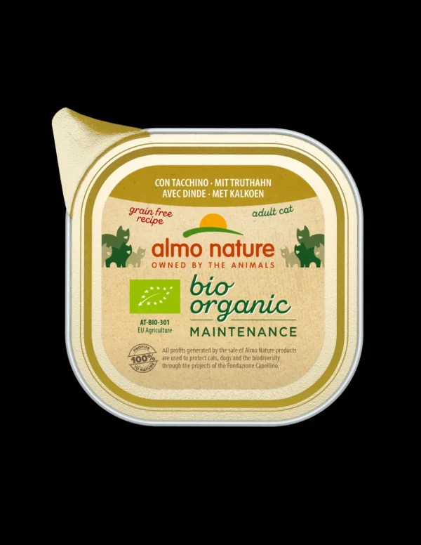 almo cat biorganic pate' vaschetta 85gr tacchino 453