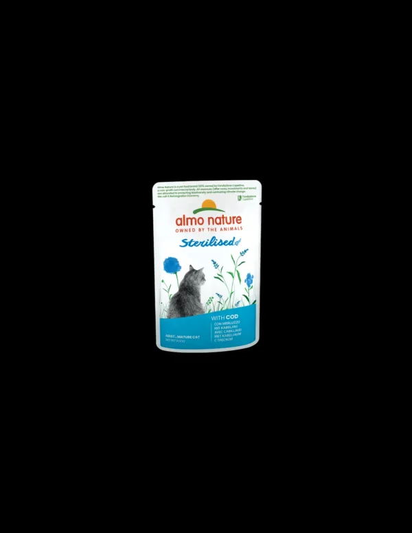 almo cat functional busta 70gr sterilised con merluzzo 5290