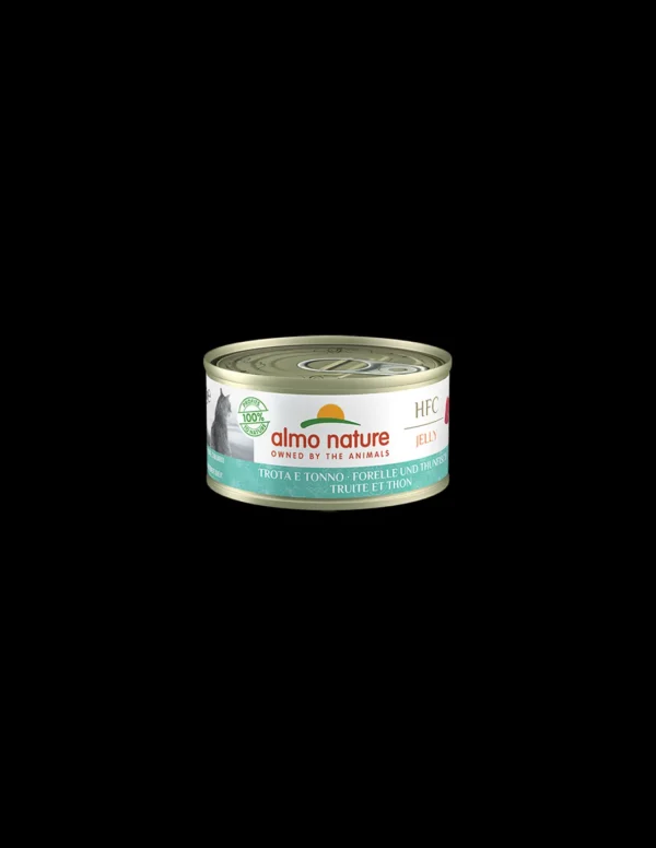 almo cat hfc jelly lattina 70gr trota e tonno 5036h