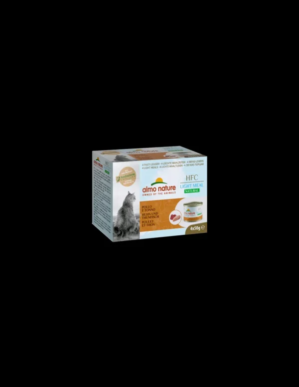 almo cat hfc light meal natural megapack 4x50gr pollo e tonno 555mega