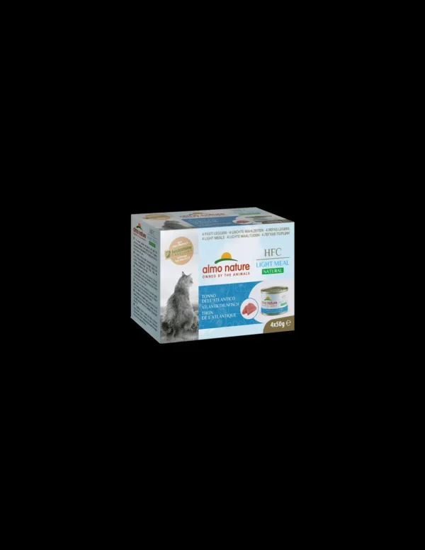 almo cat hfc light meal natural megapack lattina 4x50gr tonno dell'atlantico 550mega
