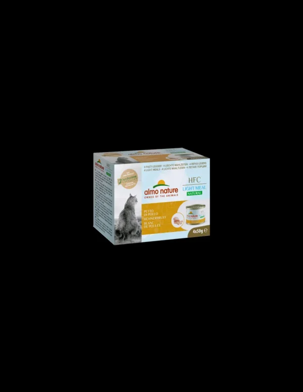 almo cat hfc light meal natural megapack lattina 4x50gr petto di pollo 554mega