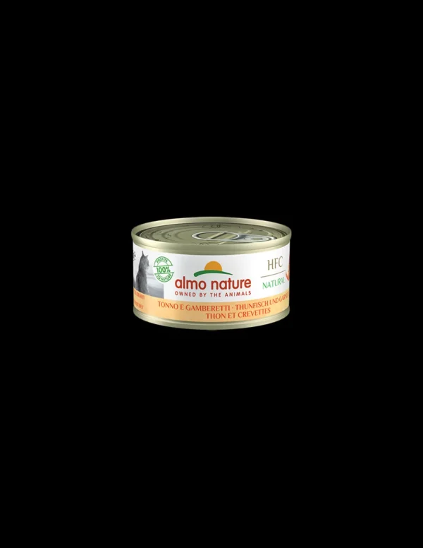 almo cat hfc natural lattina 150gr tonno e gamberetti 5128h