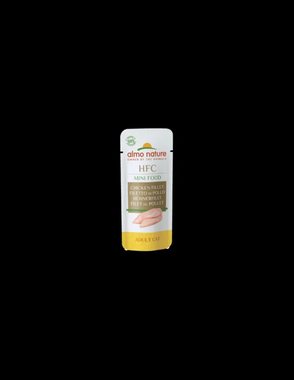 almo cat snack green label hfc mini food 3gr filetto di pollo 500