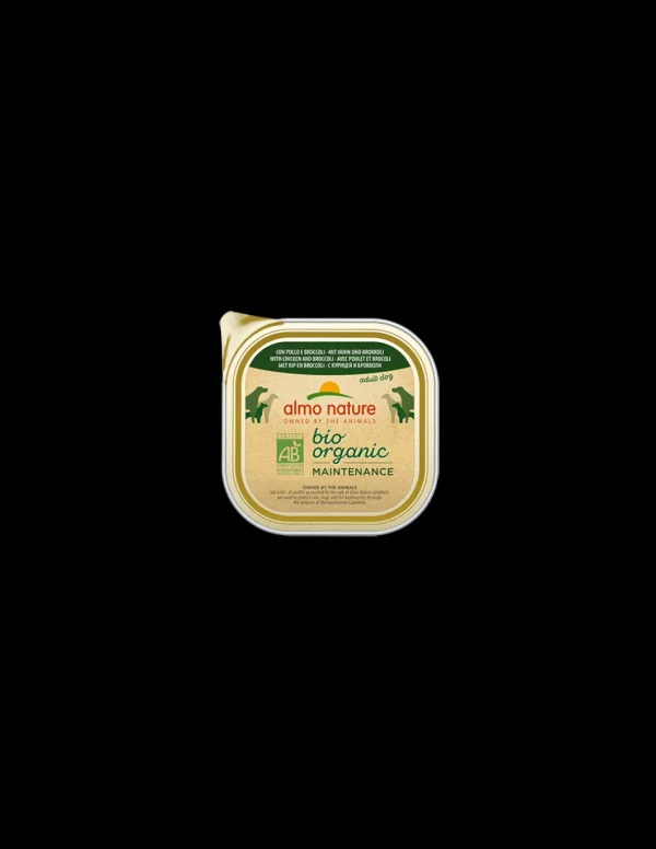 almo dog biorganic pate' vaschetta 300gr con pollo broccoli 332 off sb