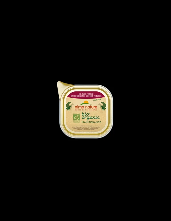 almo dog biorganic pate' vaschetta 100gr con manzo e verdure 303