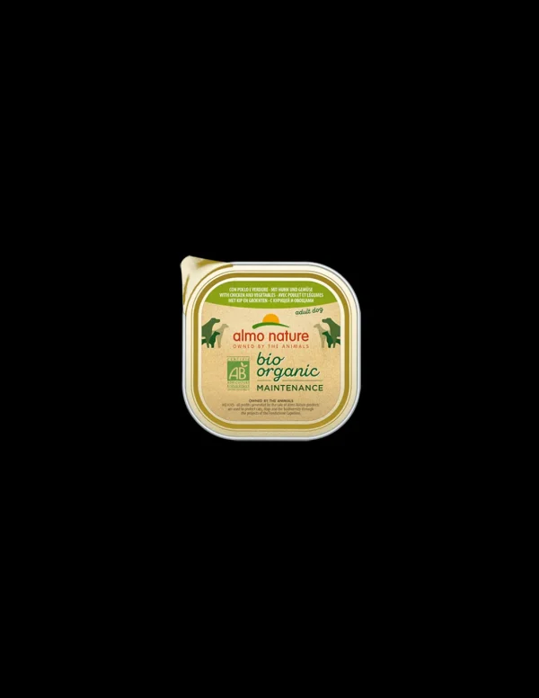almo dog biorganic pate' vaschetta 300gr con pollo verdure 334 off sb