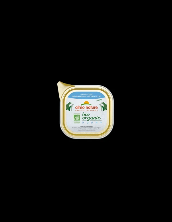 almo dog biorganic pate' vaschetta 300gr puppy con pollo e latte 330 off sb