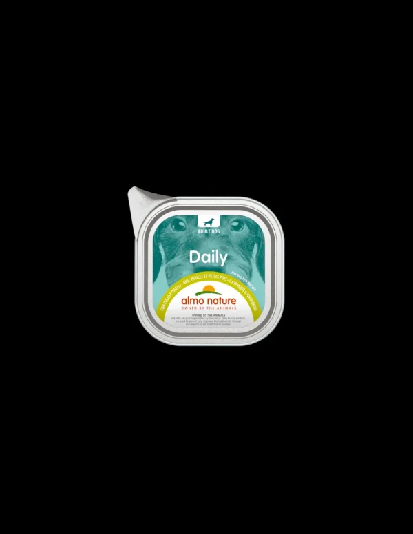 almo dog daily pate' vaschetta 100gr pollo e piselli 221