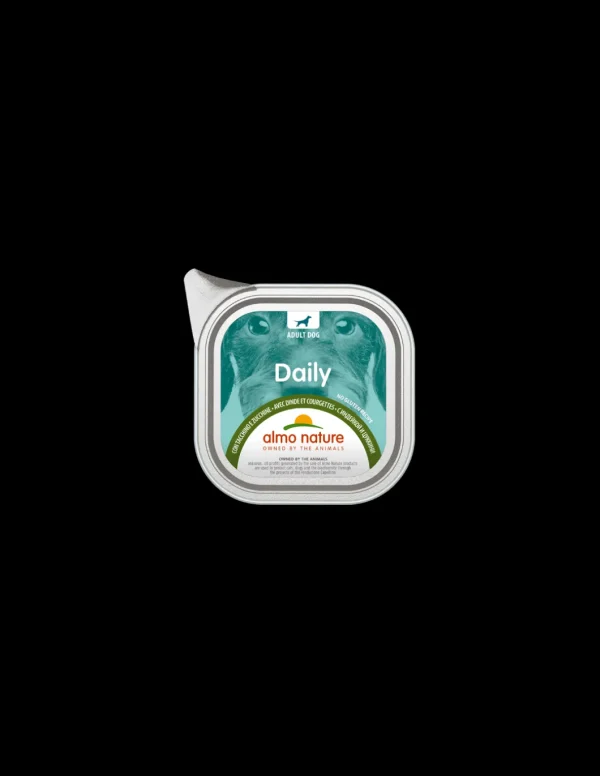 almo dog daily pate' vaschetta 100gr tacchino e zucchine 225