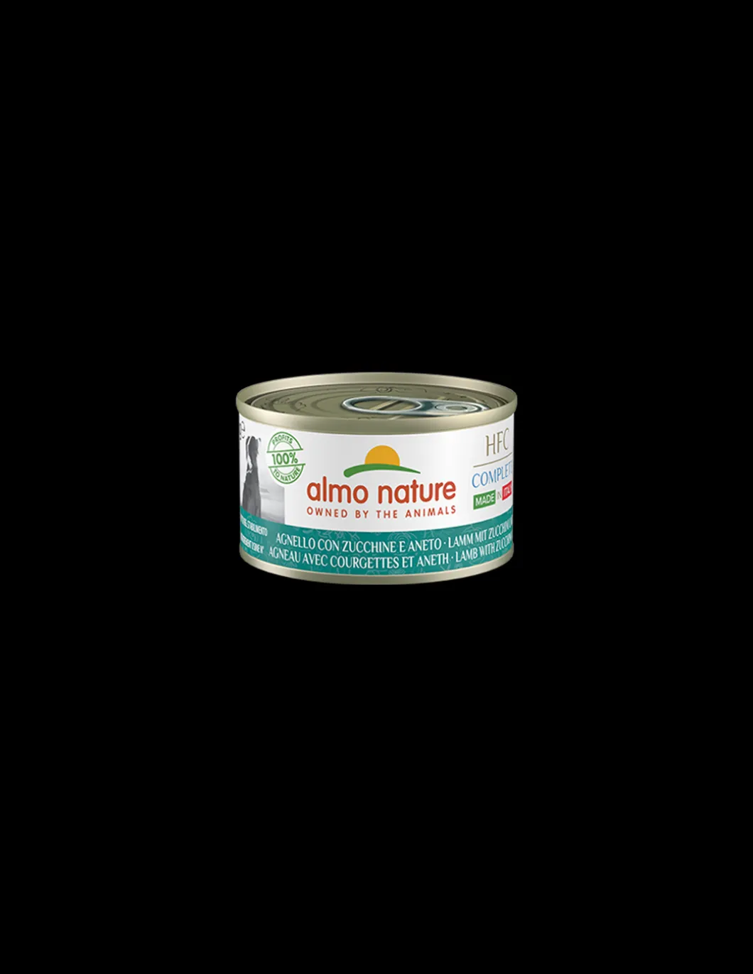 almo_dog_hcf_complete_mad_0.webp almo dog hcf complete made in italy lattina 95gr agnello al vapore con zucchine e aneto 5490