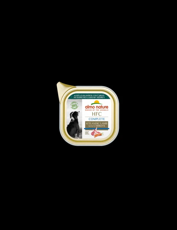 almo dog hfc complete vaschetta 85gr agnello islandese con carote 800 off sb