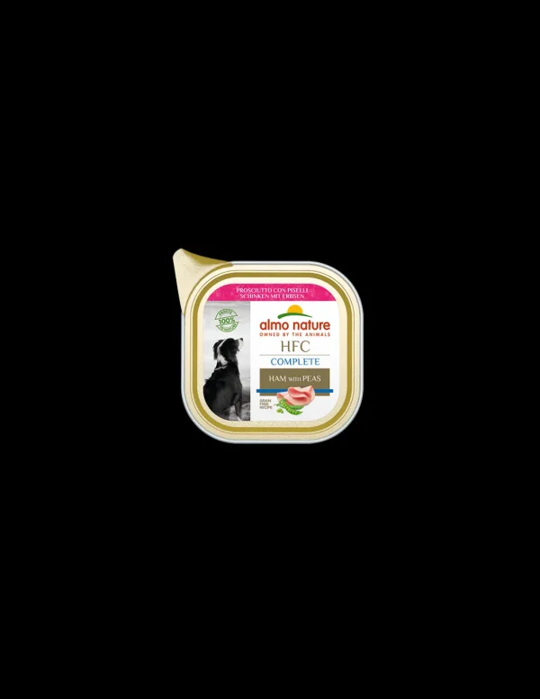 almo dog hfc complete vaschetta 85gr prosciutto con piselli 803
