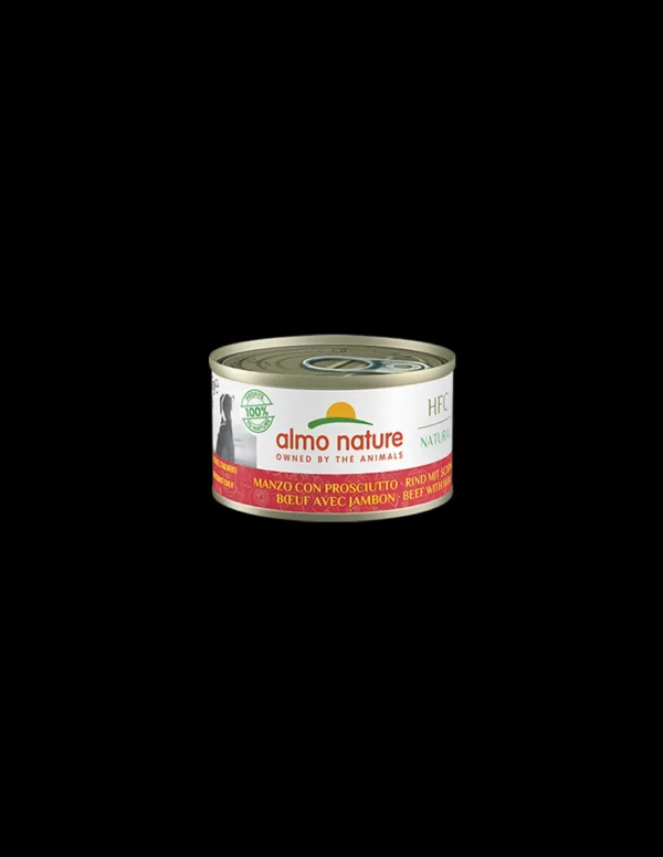 almo dog hfc natural lattina 95gr manzo con prosciutto 5545