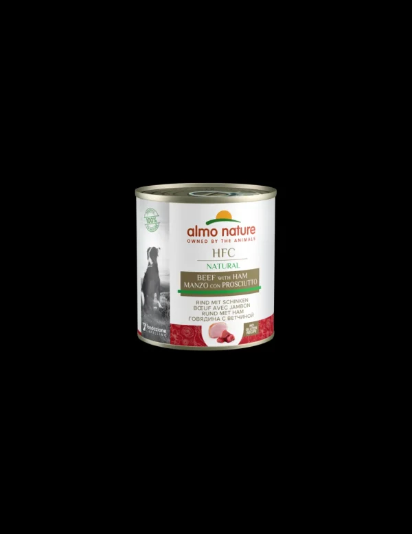 almo dog hfc natural lattina 290gr manzo e prosciutto 5525