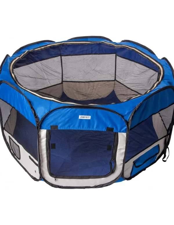 AQPET FRIENDS RECINTO BOX IN TESSUTO PIEGHEVOLE 115X61CM COLORE BLU 1269