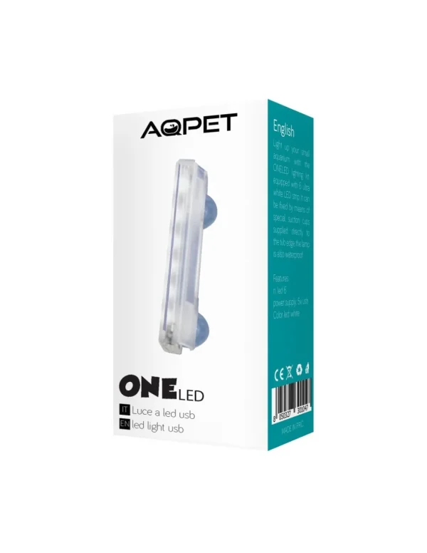 aqpet lampada led per acquario one colore bianco 781