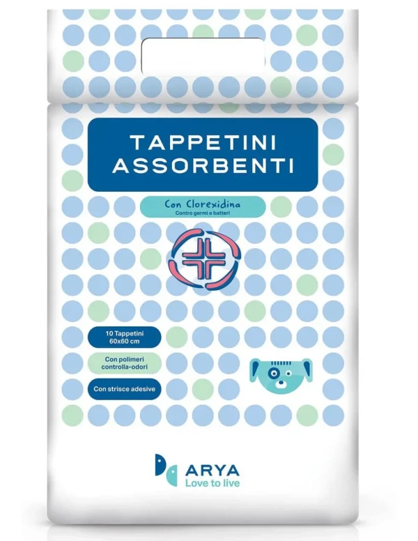 arya tappetini con clorexidina e adesivi 60x60 10pz trpcar.cntap02 off