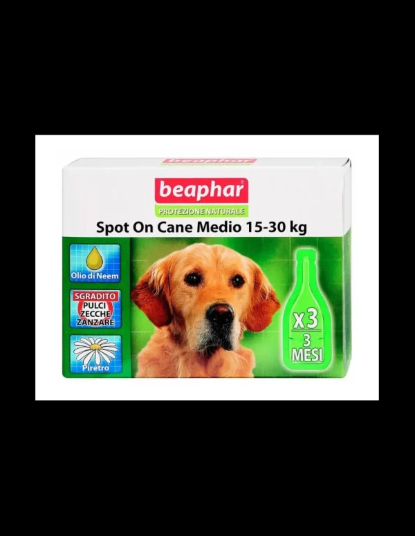 beaphar spot on cane medio 15-30kg 3 fiale