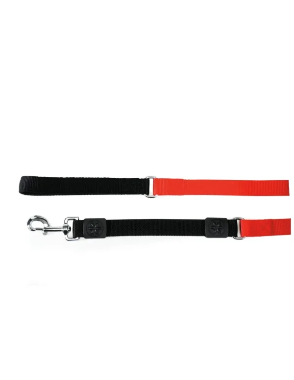camon guinzaglio nylon/neoprene/elastico rosso