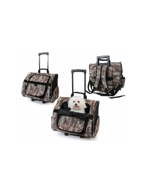 camon trasportino+trolley+zainetto mimetico