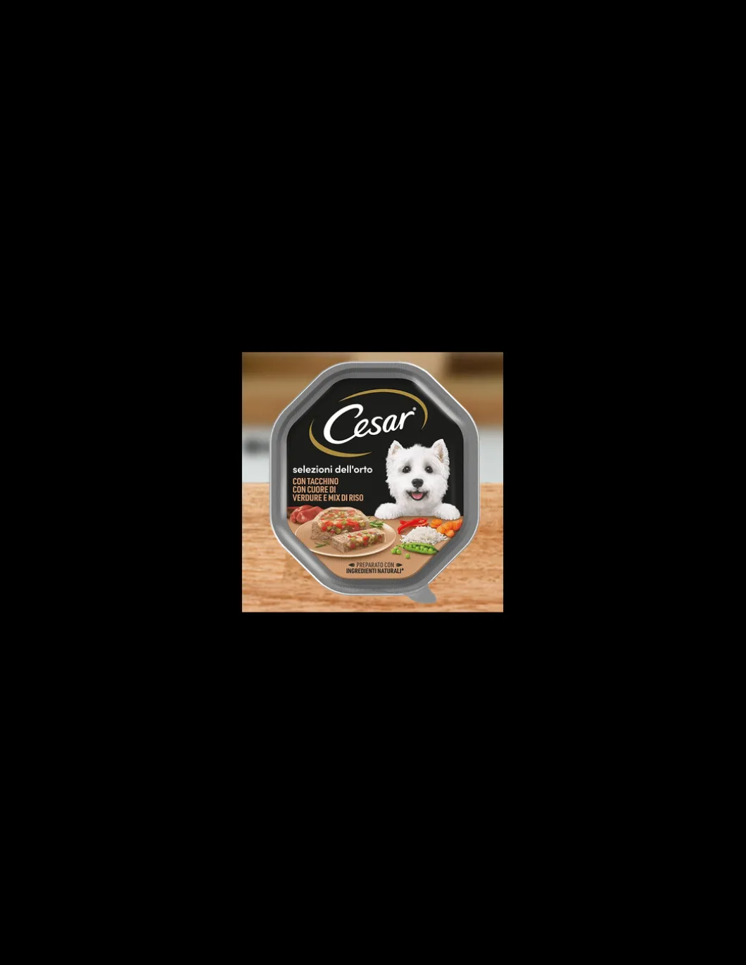cesar_gr_selezioni_dellor_0.webp cesar 150gr selezioni dell'orto pate' tacchino con cuore di verdure e mix di riso 361546
