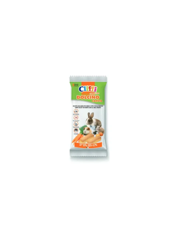 cliffi biscotti dolcino roditori uovo/carota 35gr 130150080