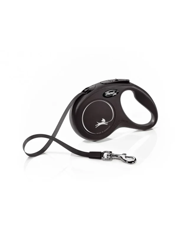 croci c5055177 flexi guinzaglio new classic tape small max 15kg fettuccia 5 m nero r.(464261n)