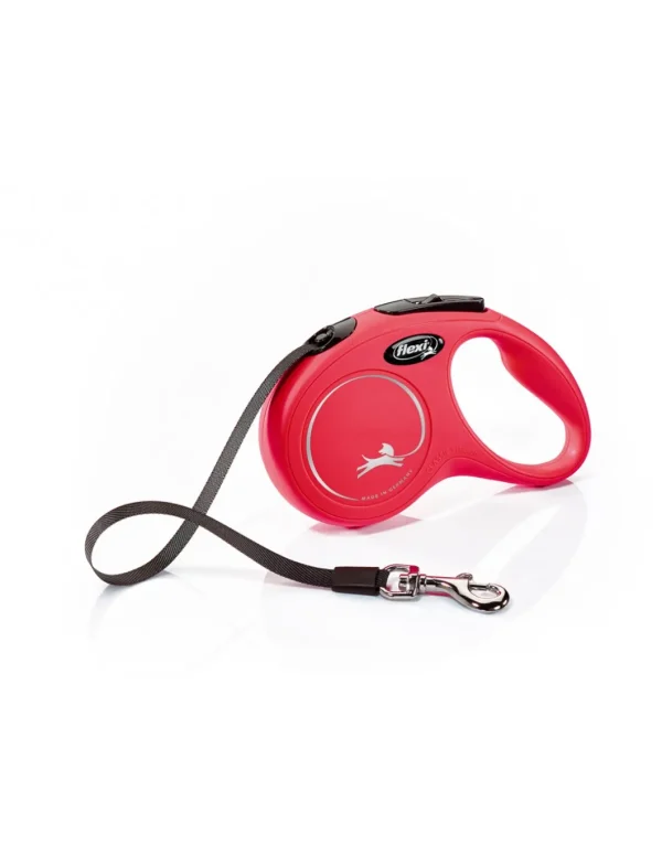 croci c5055153 flexi guinzaglio new classic tape small max 15kg fettuccia 5 m rosso r.464261r