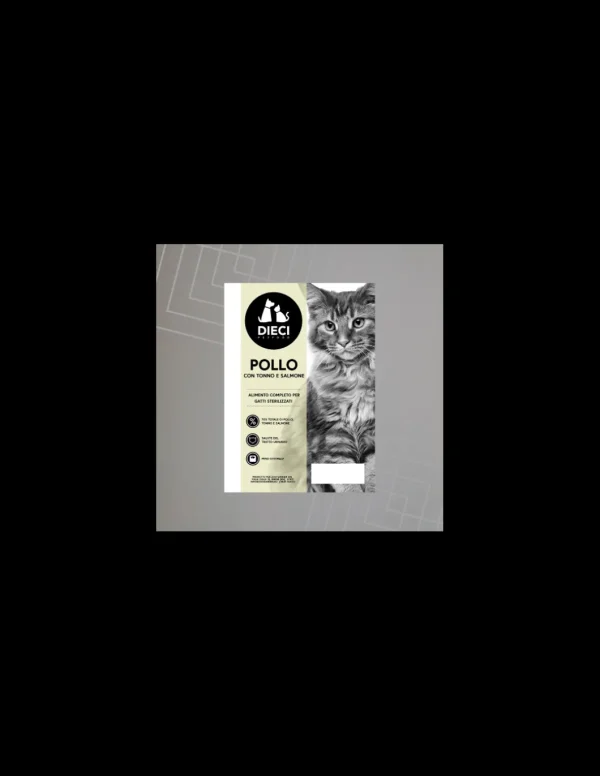 dieci cat connoisseur 1,5kg adult sterilised pollo con tonno e salmone