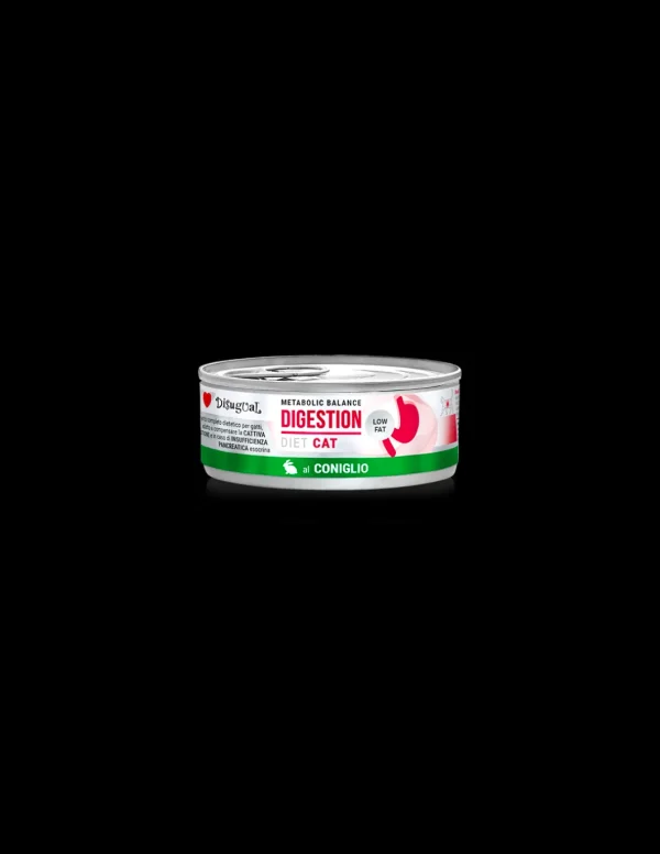 DISUGUAL DIET CAT LATTINA DIGESTION LOW FAT AL CONIGLIO 85GR DSDTG012