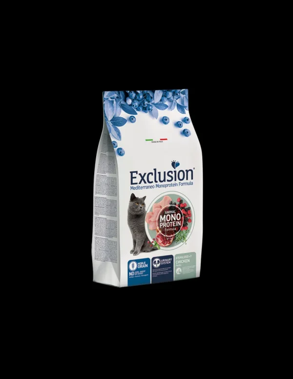 exclusion cat 300gr monoprotein noble grain adult 7+ sterilized pollo ngcs7c03