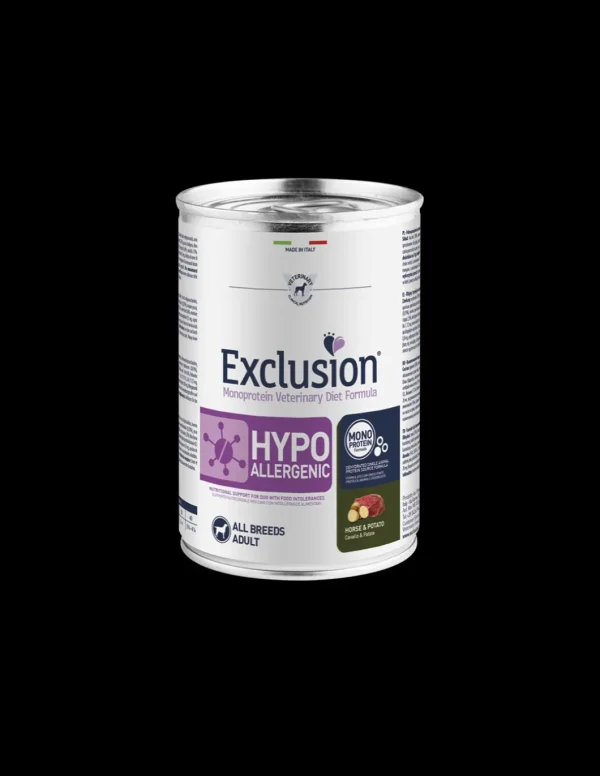 exclusion diet dog 400gr adult all breeds hypoallergenic horse and potato hm37diet