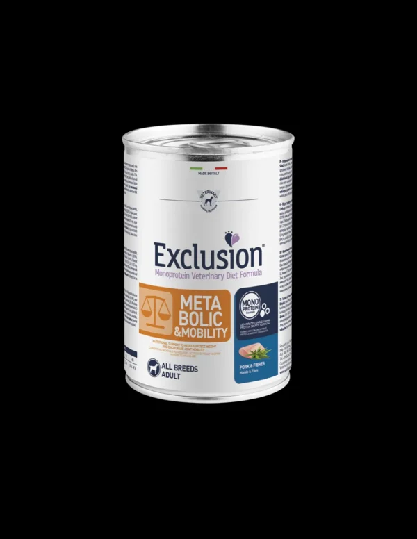 exclusion diet dog 400gr adult all breed metabolic&mobility pork&fibres me37