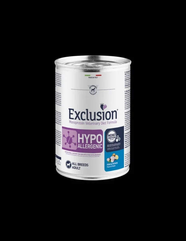 exclusion diet dog 400gr adult all breed hypoallergenic fish&potato fm37