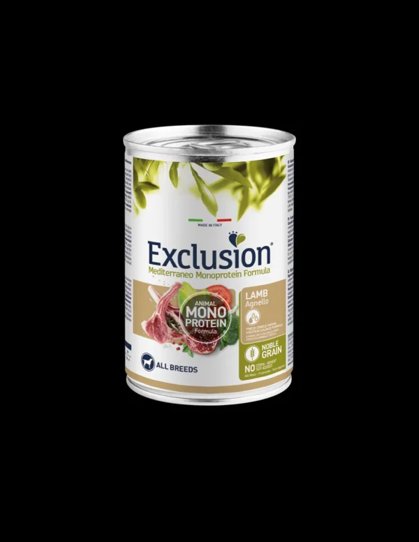 exclusion dog 400gr adult all breeds monoproteico agnello ngala40