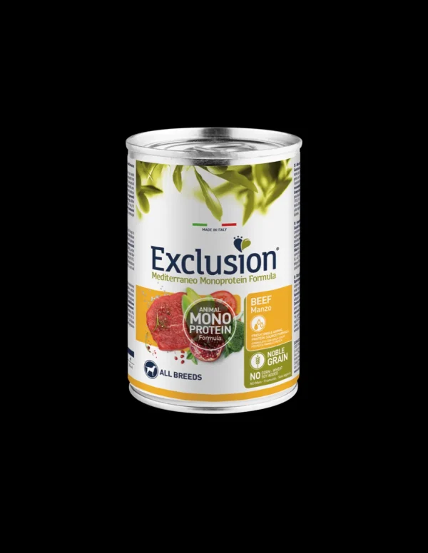 exclusion dog 400gr adult all breeds monoproteico manzo ngaba40
