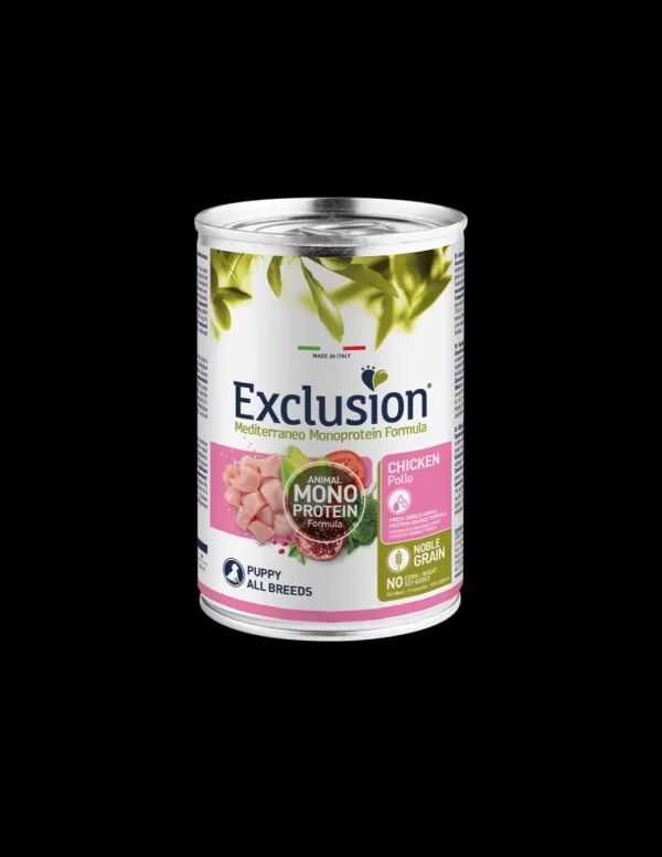 exclusion dog 400gr puppy all breeds monoproteico pollo ngpca40