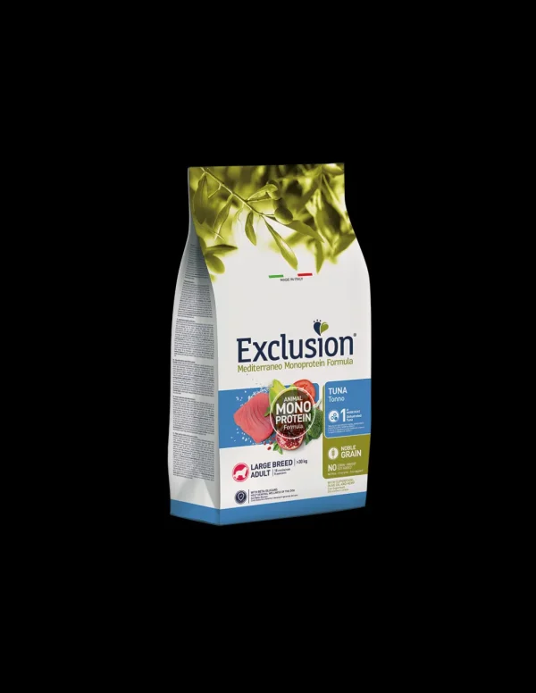 exclusion dog monoprotein noble grain 12kg adult large breed tonno ngatl12