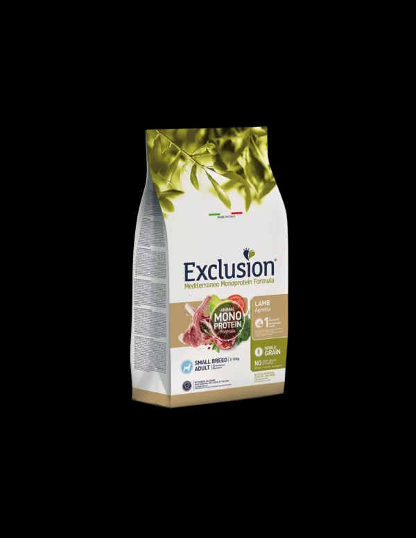 exclusion dog monoprotein noble grain 500gr adult small breed agnello ngals05