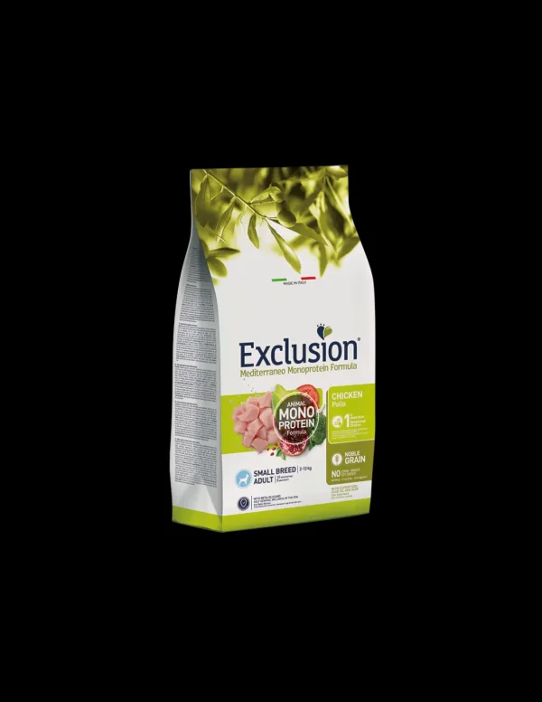 exclusion dog monoprotein noble grain 500gr adult small breed pollo ngacs05