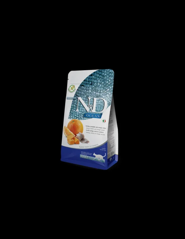 FARMINA CAT 300GR N&D OCEAN ADULT ARINGA, ZUCCA E ARANCIA WITHOUT GRAINS PND0030039