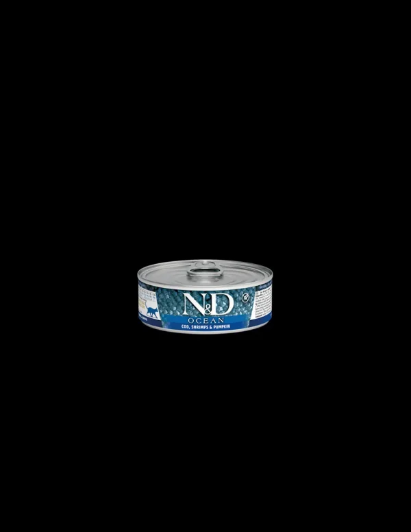 farmina cat 80gr n&d ocean adult merluzzo, gamberetto e zucca