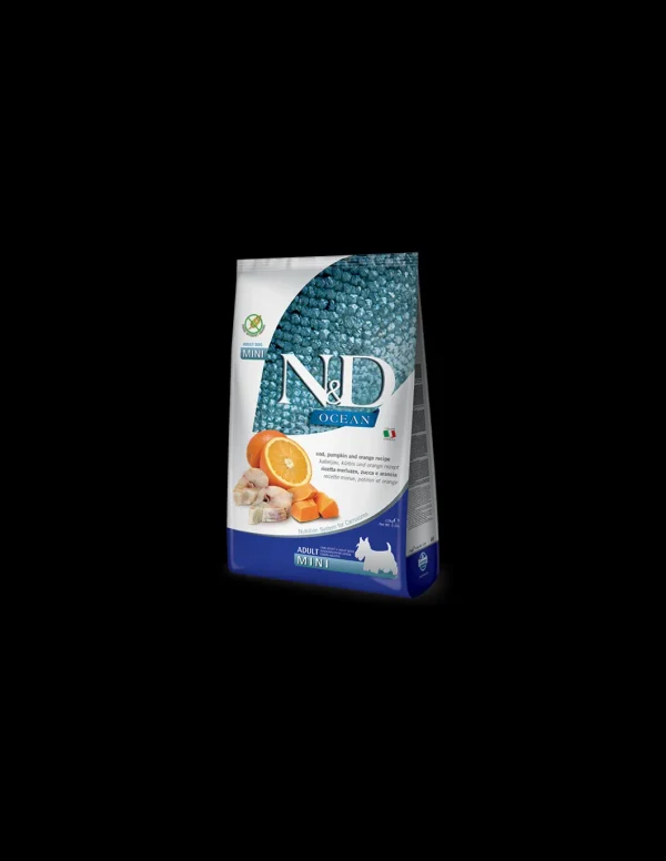 farmina dog 800gr n&d ocean adult mini merluzzo, zucca e arancia