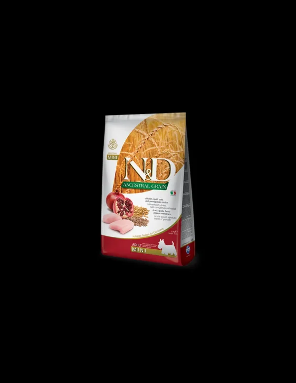 farmina dog 2,5kg n&d ancestral grani adult mini pollo e melograno