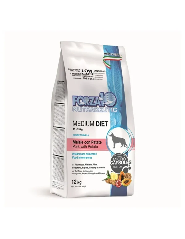 Forza 10 DOG DIET 12KG MEDIUM MAIALE E PATATE 0110412 OFF ZG
