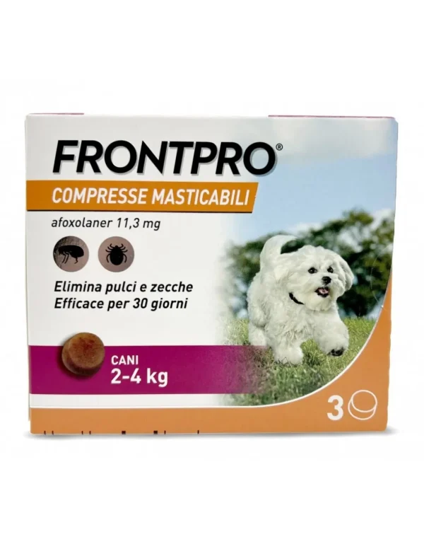 FRONTPRO CANE 2-4KG 3 COMPRESSE MASTICABILI 11,3MG 105682025 OFF -20%