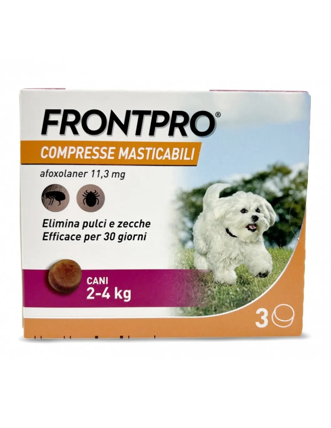 frontpro_cane_kg__compres_0.webp FRONTPRO CANE 2-4KG 3 COMPRESSE MASTICABILI 11,3MG 105682025 OFF -20%